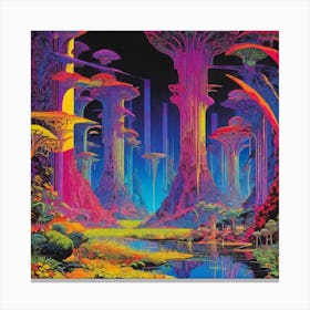 Psychedelic Forest 4 Canvas Print