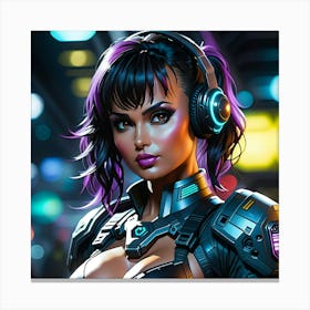 Futuristic Girl Canvas Print