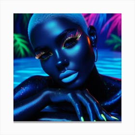 Neon Girl Canvas Print