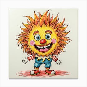 Clown Sun Canvas Print