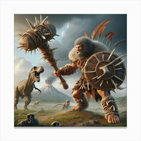 Prehistoric Warrior 1 Canvas Print