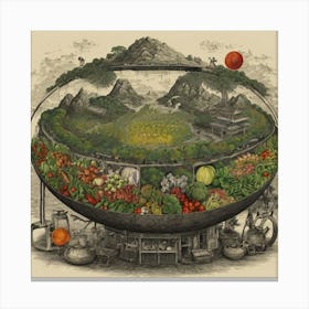 Bowl Of Vegetables Canvas Print