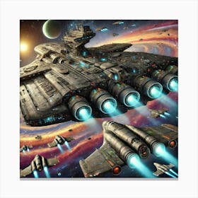 A Highly Detailed Science Fiction Illustration Sho 1 Canvas Print