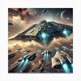 Eclipse Stealth Frigates Converted Canvas Print