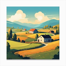 Country Landscape 5 Canvas Print
