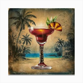 Tropical Cocktail Canvas Print