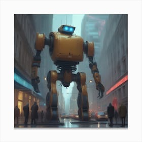 Robot City 17 Canvas Print