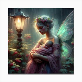 Fairy In The Rain 10 Canvas Print