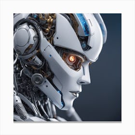 Robot Head Canvas Print