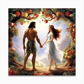 Elohim And Eve Canvas Print
