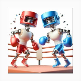 Robot Boxing Canvas Print