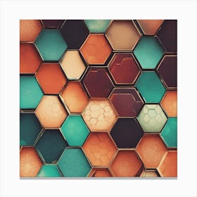 Abstract Hexagonal Pattern Canvas Print