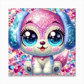 Sequin Dog Canvas Print