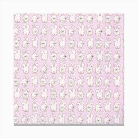 White And Pink Bunny Wallpaper Hare Texture Rabbit Rabbits Canvas Print