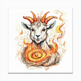 Goat Of Fire 25 Canvas Print