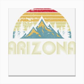 Arizona Retro Vintage Mountains Nature Hiking Canvas Print