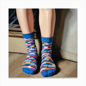 Looking For My Socks Art Print 3 Canvas Print