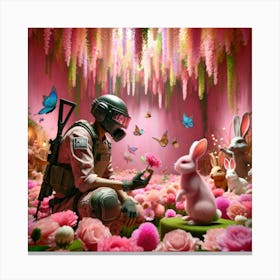 pubg In A Pink Room Canvas Print