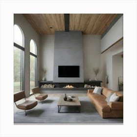 Modern Living Room 25 Canvas Print