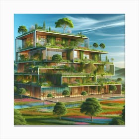 Green Building Canvas Print