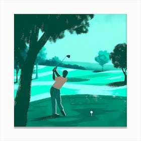 Golfer Playing Golf 2 Toile