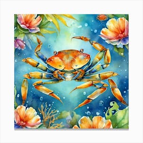 Crab Painting Canvas Print