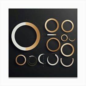 Golden Circles Canvas Print