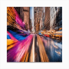 New York City At Night Canvas Print