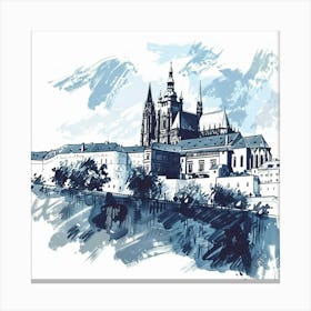 A Prague Castle Hand Drawn Sketch Illustration 1720468255 3 Canvas Print