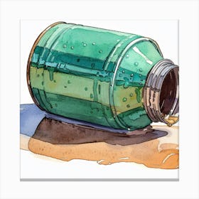 Green Jar Canvas Print