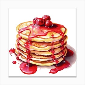 Pancakes With Syrup Canvas Print