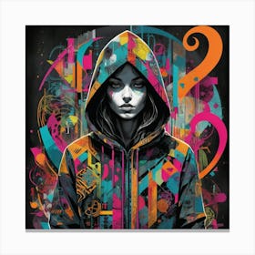 Girl In Hoodie 1 Canvas Print