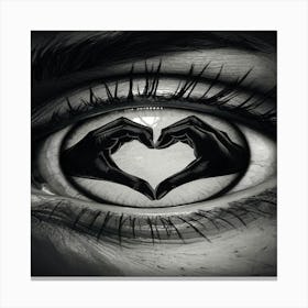 Heart Shape In The Eye Canvas Print