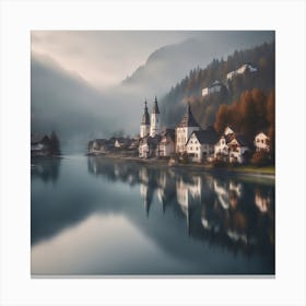 Village In The Mountains Canvas Print