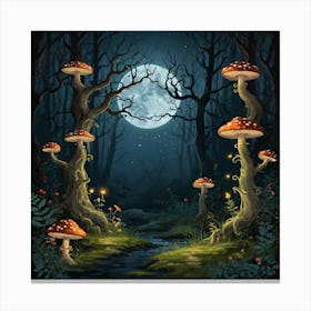 Mushroom Forest Canvas Print