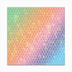 Mermaid Pattern Background Canvas Print