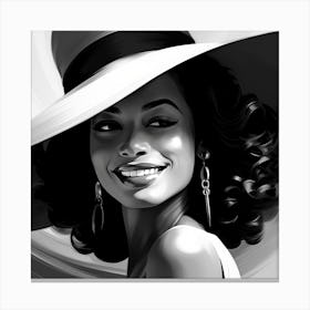 Black And White Portrait 4 Canvas Print