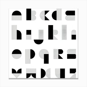 Abstract Alphabet Canvas Print