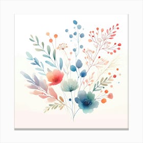 Watercolor Flowers 35 Canvas Print