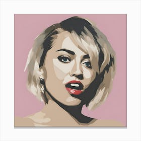 Miley Cyrus Andy Warhol Vibes Canvas Print