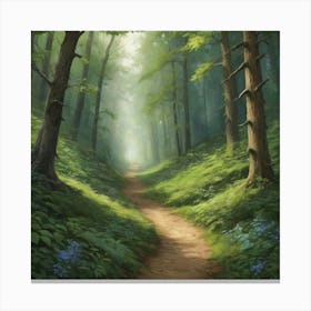 Forest Path Art Print 1 Canvas Print