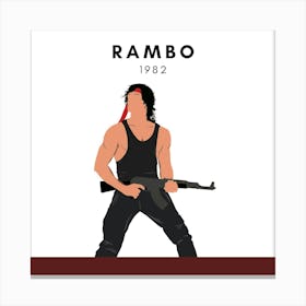 Rambo 1982 film, Sylvester Stallone Canvas Print