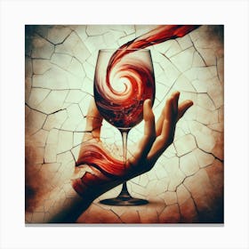 A glass of red wine 1 Canvas Print