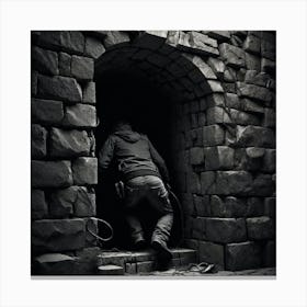 Man In A Tunnel 3 Canvas Print