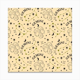 Zodiac Pattern Canvas Print