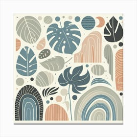 Scandinavian style, Monstera deliciosa 3 Canvas Print