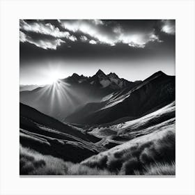 Sunrise Over The Mountains 11 Canvas Print