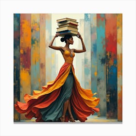 Artistic Vision of Poise and Intellectual Grace Canvas Print