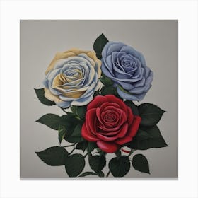 Three Roses Canvas Print
