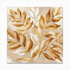 Golden Leaves Canvas Print